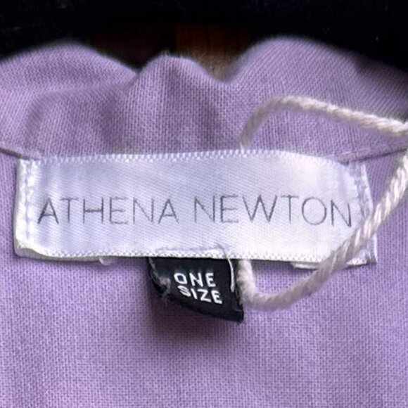 Athena Newton Cotton Smock Blouse in Lilac - Organic Cotton One Size - Picture 8 of 14